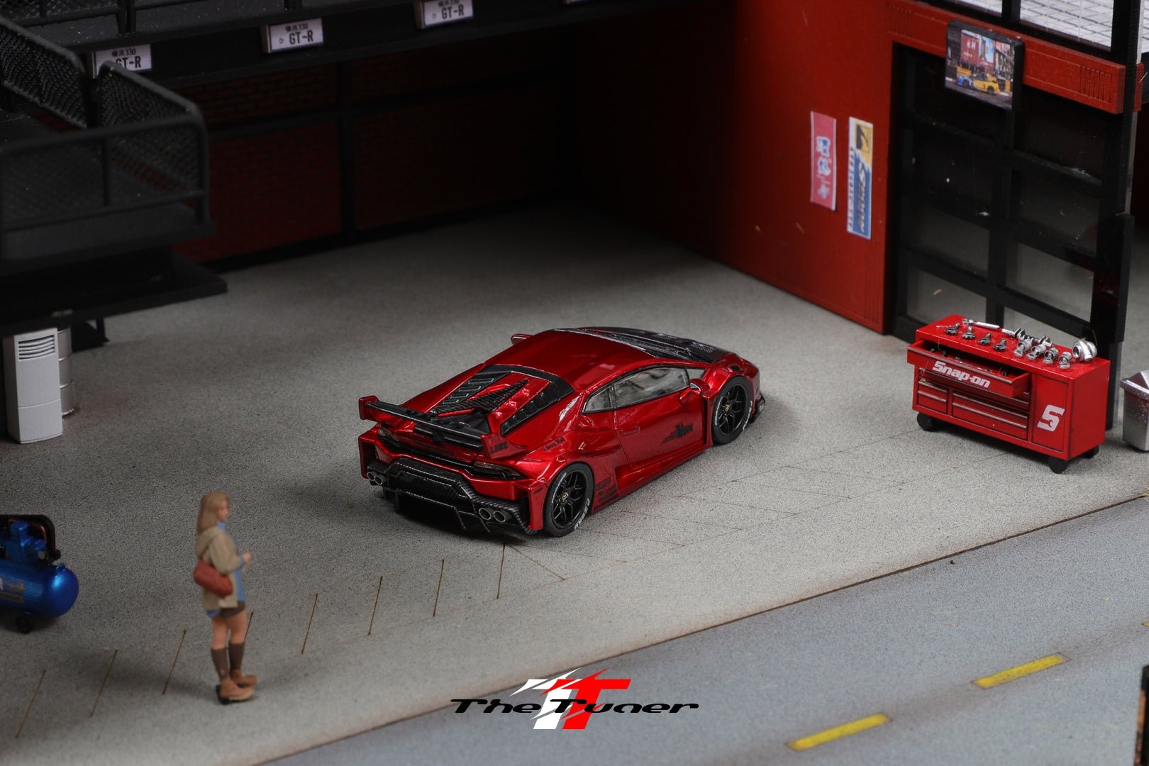 [ PREORDER ] The Tuner - 1/64 Huracan LP610 - 4 LB - Silhouette Works GT diecast model car - Metallic Red - MODEL CARS UKMODEL CAR#INNO64##TARMAC##diecast_model#