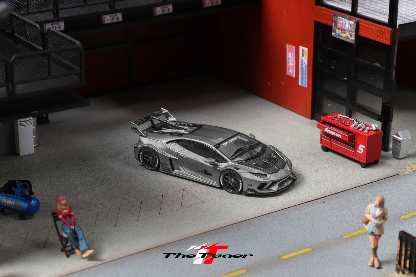 [ PREORDER ] The Tuner - 1/64 Huracan LP610 - 4 LB - Silhouette Works GT diecast model car - Silver - Grey - MODEL CARS UKMODEL CAR#INNO64##TARMAC##diecast_model#