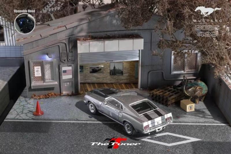 [ PREORDER ] The Tuner - 1/64 Mustang 1st generation 1969 7.0L V8 Mustang Boss 429 American muscle car diecast model diecast model car - John Wick Grey - MODEL CARS UKMODEL CAR#INNO64##TARMAC##diecast_model#