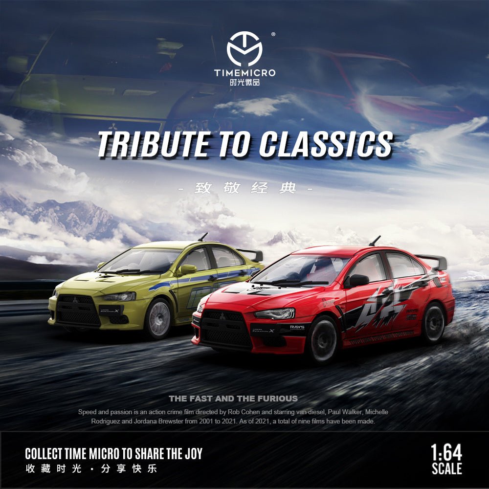 [PREORDER] TimeMicro 1/64 - F&F Lancer EVO X diecast model - RED - MODEL CAR UKMODEL CAR#INNO64##TARMAC##diecast_model#