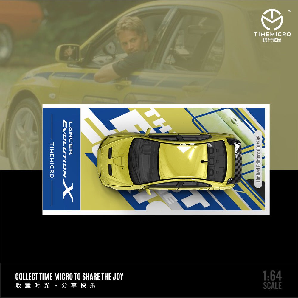 [PREORDER] TimeMicro 1/64 - F&F Lancer EVO X diecast model - YELLOW - MODEL CAR UKMODEL CAR#INNO64##TARMAC##diecast_model#