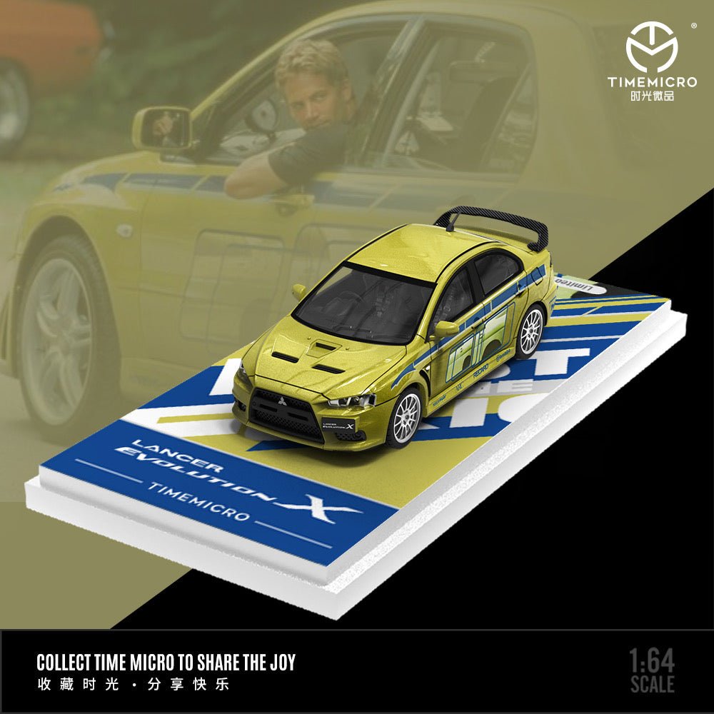 [PREORDER] TimeMicro 1/64 - F&F Lancer EVO X diecast model - YELLOW - MODEL CAR UKMODEL CAR#INNO64##TARMAC##diecast_model#