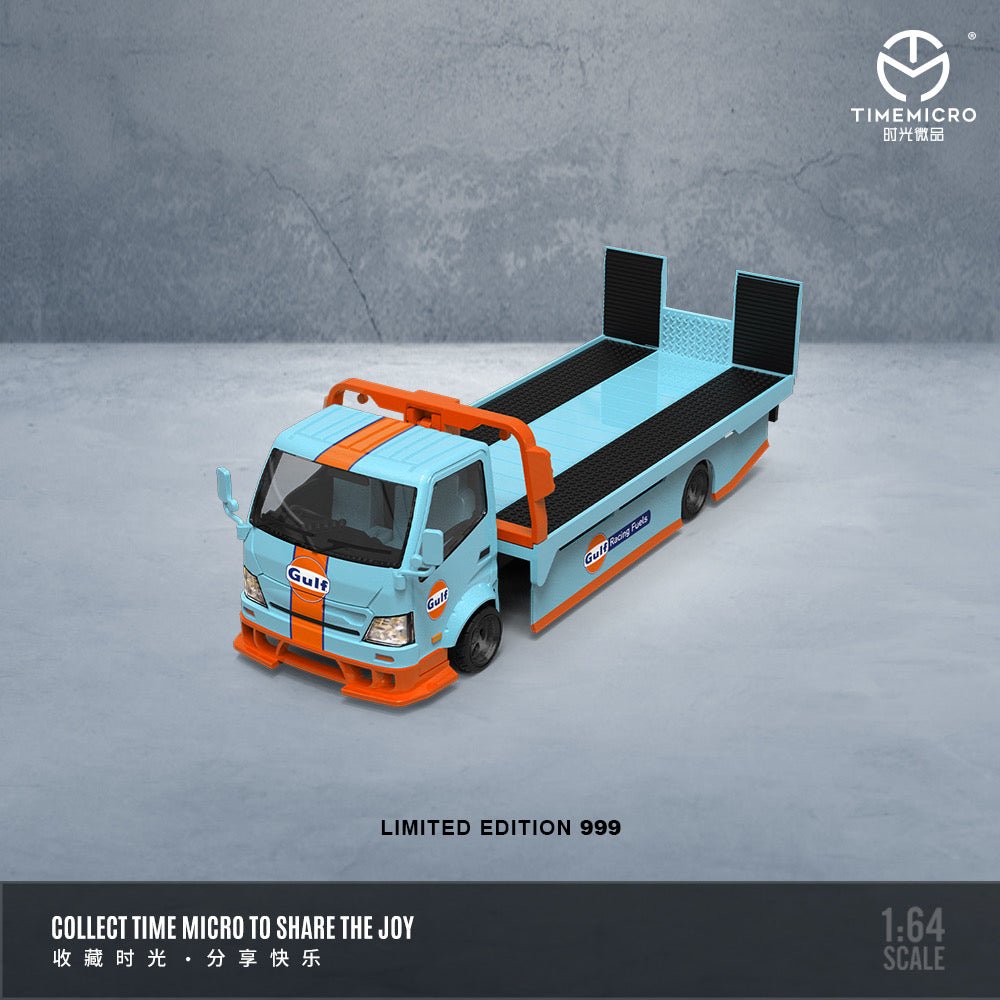 [ PREORDER ] TimeMicro - 1:64 H300 FLATBED TRANSPORT TRAILER Diecast model car - Gulf Racing Fuels - TM647201 - MODEL CARS UKMODEL CAR#INNO64##TARMAC##diecast_model#