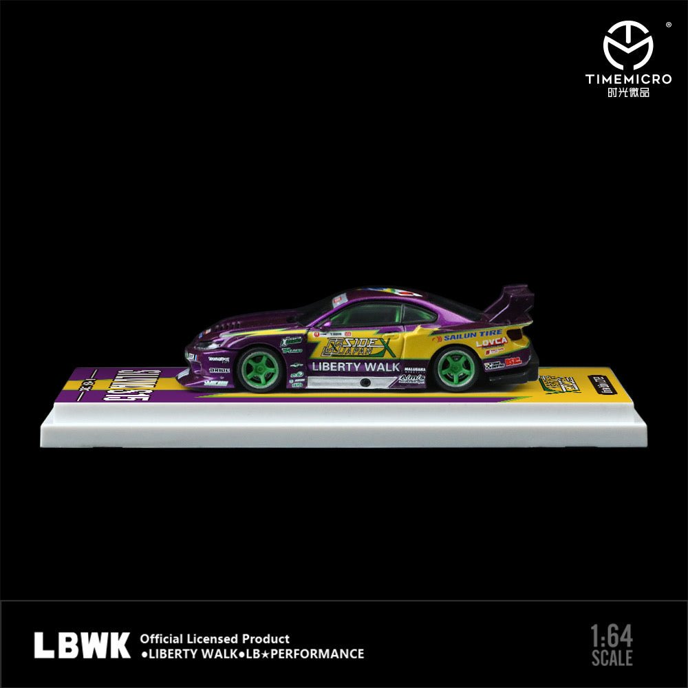 [ PREORDER ] TimeMicro - 1:64 LBWK S15 Open version purple lightning livery diecast model - purple-Gift Box Edition - MODEL CARS UKMODEL CAR#INNO64##TARMAC##diecast_model#