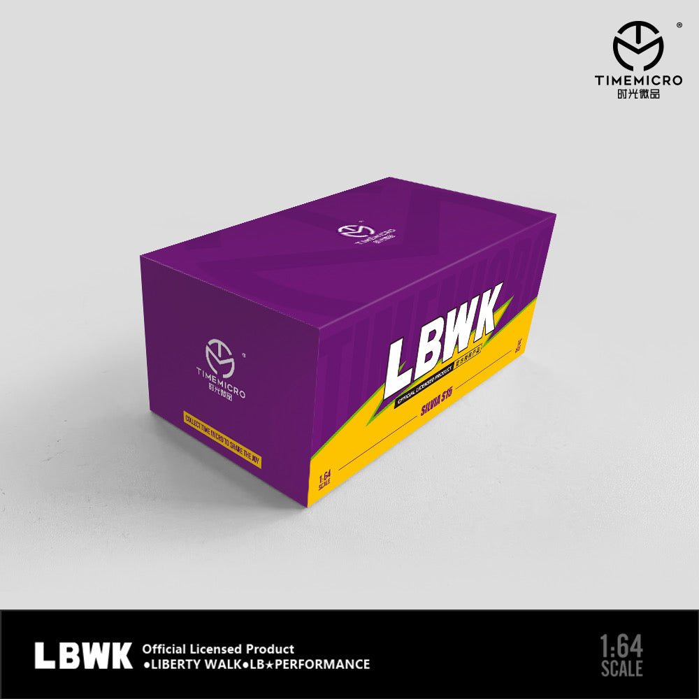 [ PREORDER ] TimeMicro - 1:64 LBWK S15 Open version purple lightning livery diecast model - purple-Gift Box Edition - MODEL CARS UKMODEL CAR#INNO64##TARMAC##diecast_model#