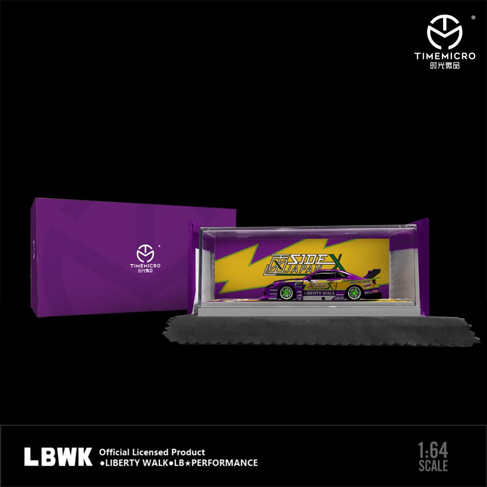 [ PREORDER ] TimeMicro - 1:64 LBWK S15 Open version purple lightning livery diecast model - purple-Gift Box Edition - MODEL CARS UKMODEL CAR#INNO64##TARMAC##diecast_model#