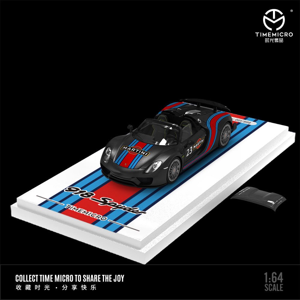 [PREORDER] TimeMicro - 1/64 Porsche 918 diecast model - Martini Black - MODEL CAR UKMODEL CAR#INNO64##TARMAC##diecast_model#