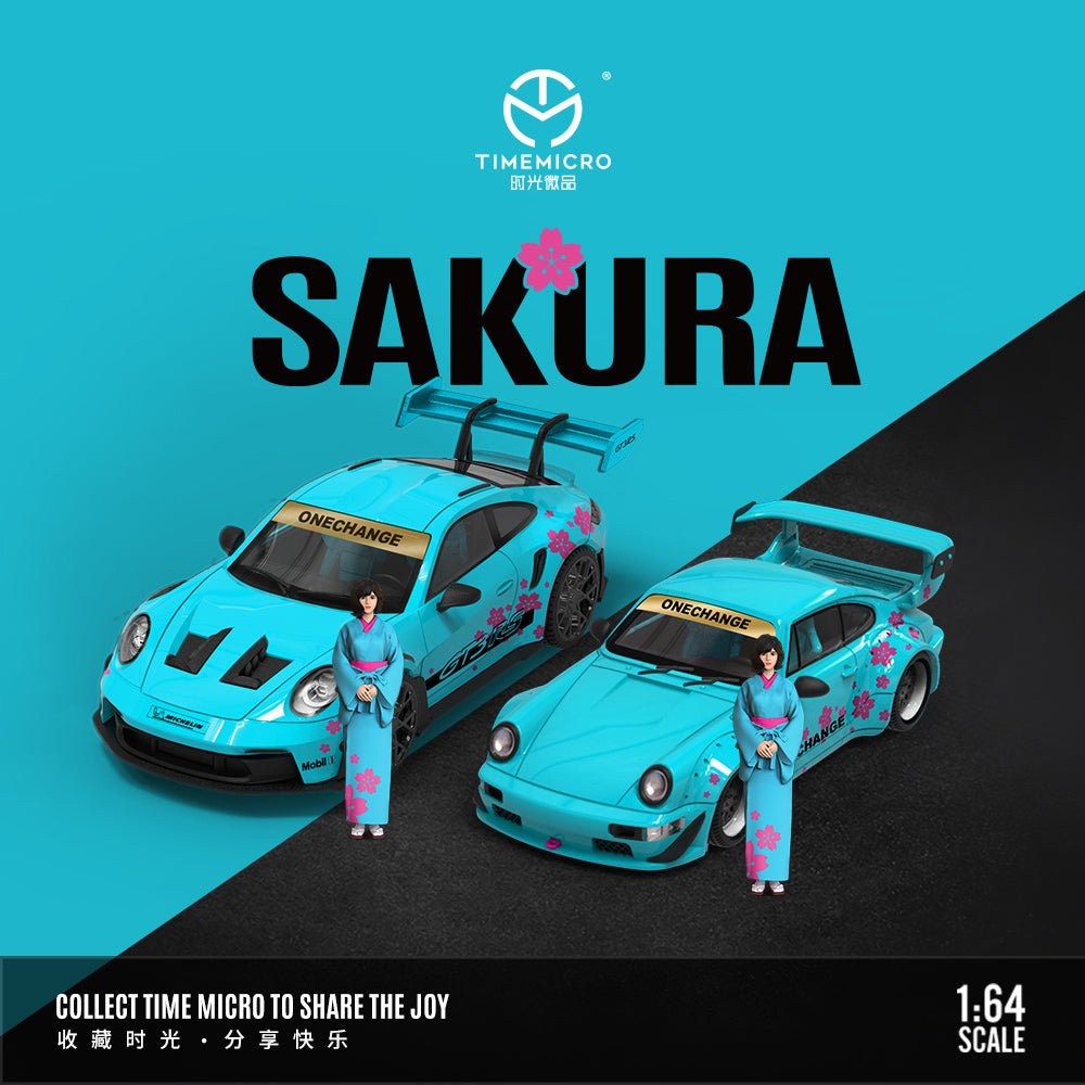 [ PREORDER ] TimeMicro - 1:64 Porsche 992 GT3 RS diecast model car - SAKURA Blue Ordinary TM644623 - MODEL CARS UKMODEL CAR#INNO64##TARMAC##diecast_model#