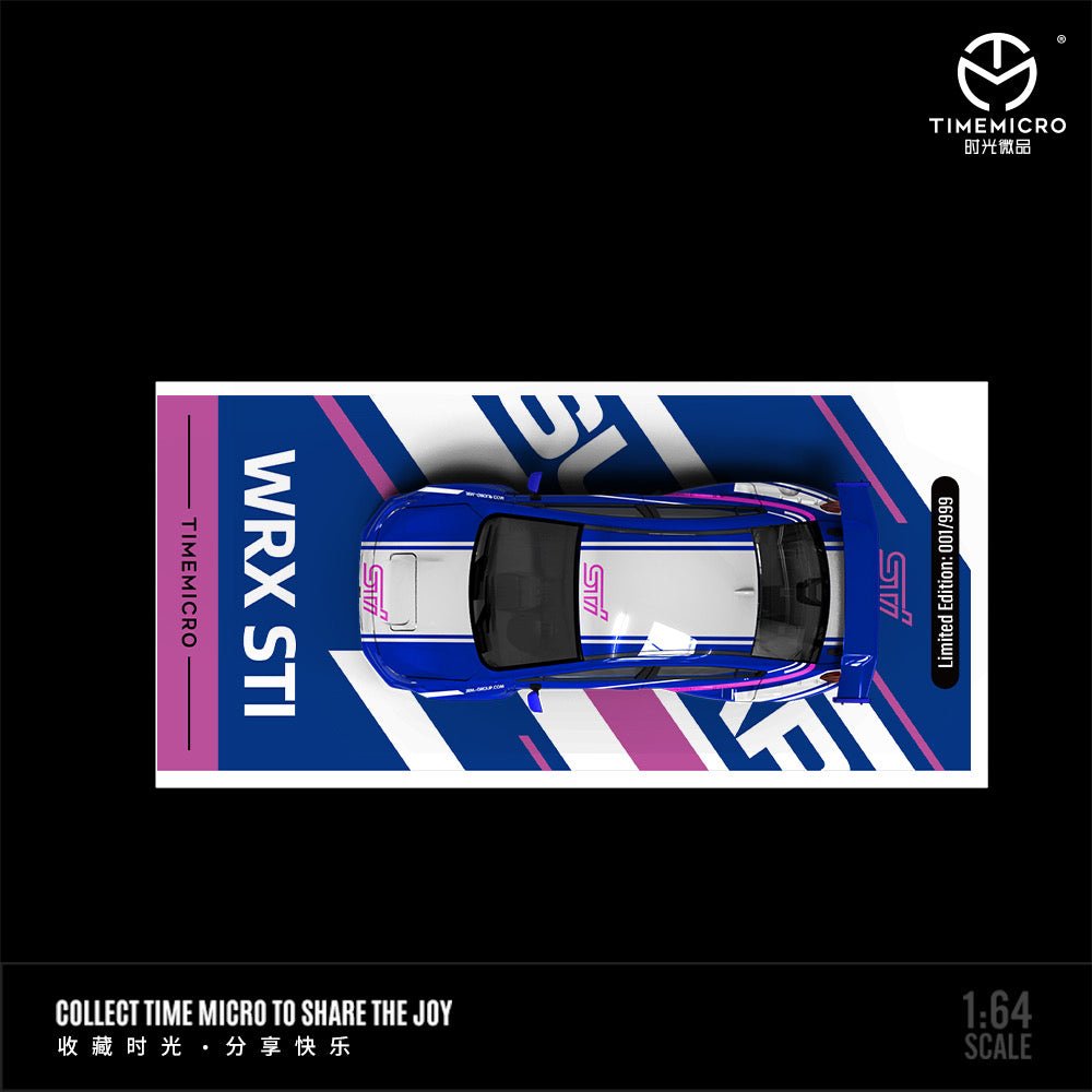 [PREORDER] TimeMicro - 1/64 Subaru WRX-STI diecast model - BLUE WHITE - MODEL CAR UKMODEL CAR#INNO64##TARMAC##diecast_model#