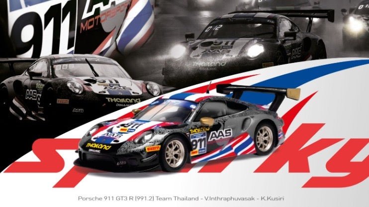 [PREORDER] TINY X Sparky 1/64 Porsche 911 Gt3 R (991.2) Team Thailand - Fia Motorsport Games Gt Cup Vallelunga 2019 V.inthraphuvasak - K.kusiri (tiny Exclusive) - MODEL CAR UKMODEL CAR#INNO64##TARMAC##diecast_model#