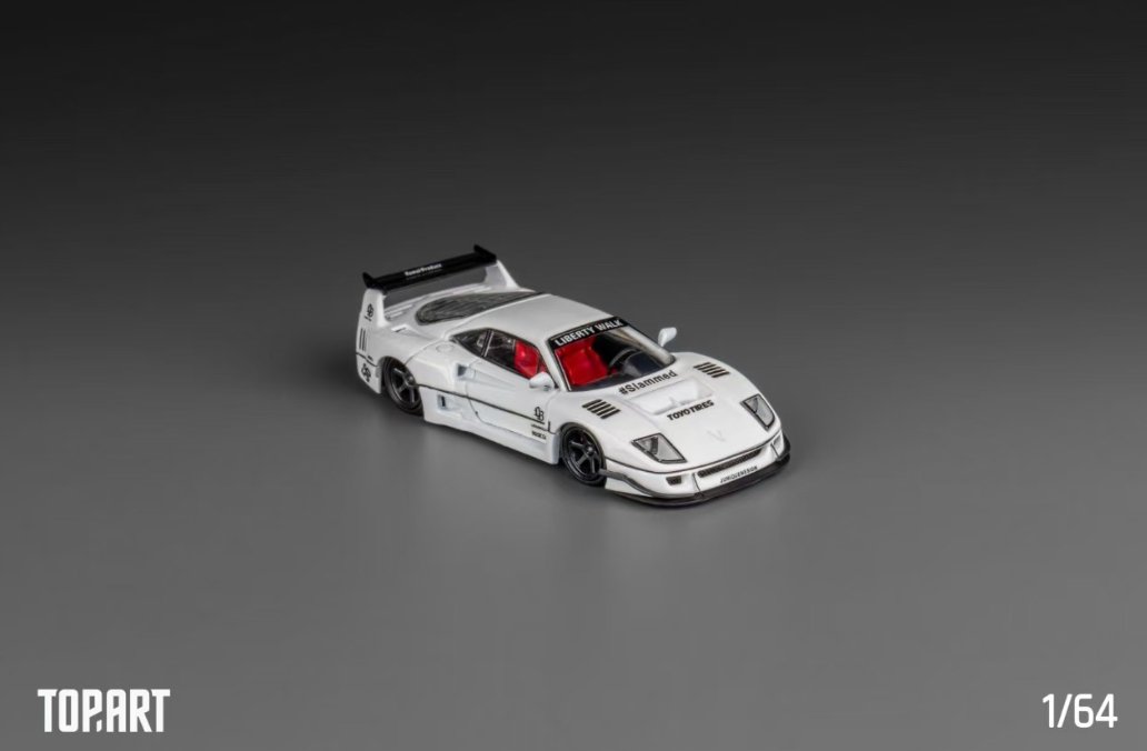 [ PREORDER ] TOPART - 1:64 LBWK F40 (LBWK Official Licensed) Diecast model car - White - MODEL CARS UKMODEL CAR#INNO64##TARMAC##diecast_model#