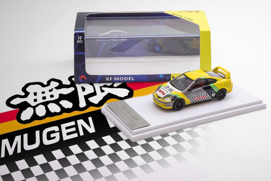 [ PREORDER ] XF Model - 1/64 Integra type 4th generation DC5, 2004 Type-R late version diecast model - YELLOW MUGEN - MODEL CARS UKMODEL CAR#INNO64##TARMAC##diecast_model#