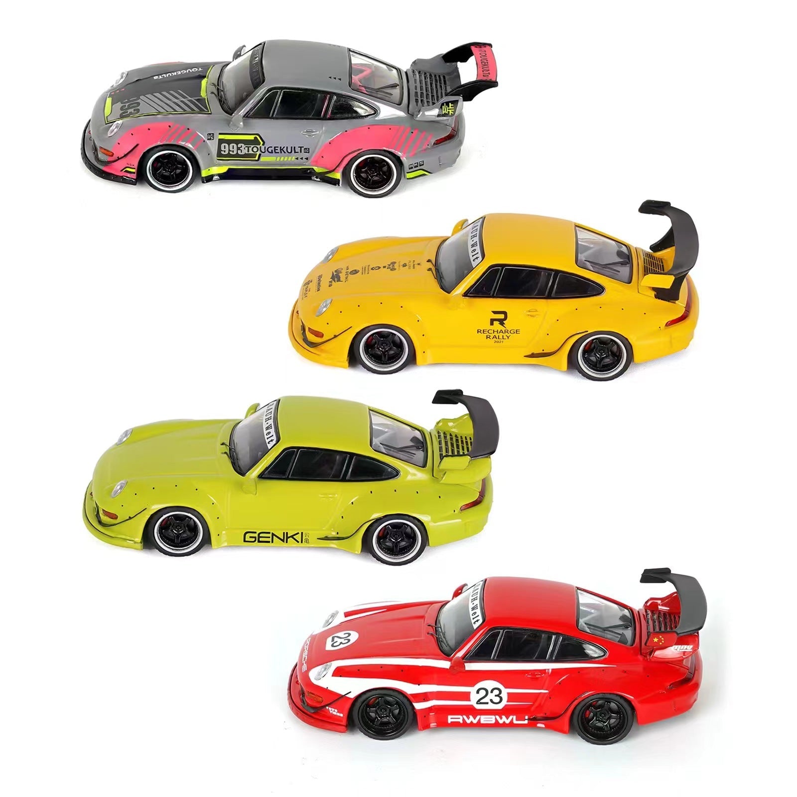 [ PREORDER ] XF Model - 1/64 Porsche RWB993 diecast model - YELLOW - MODEL CARS UKMODEL CAR#INNO64##TARMAC##diecast_model#