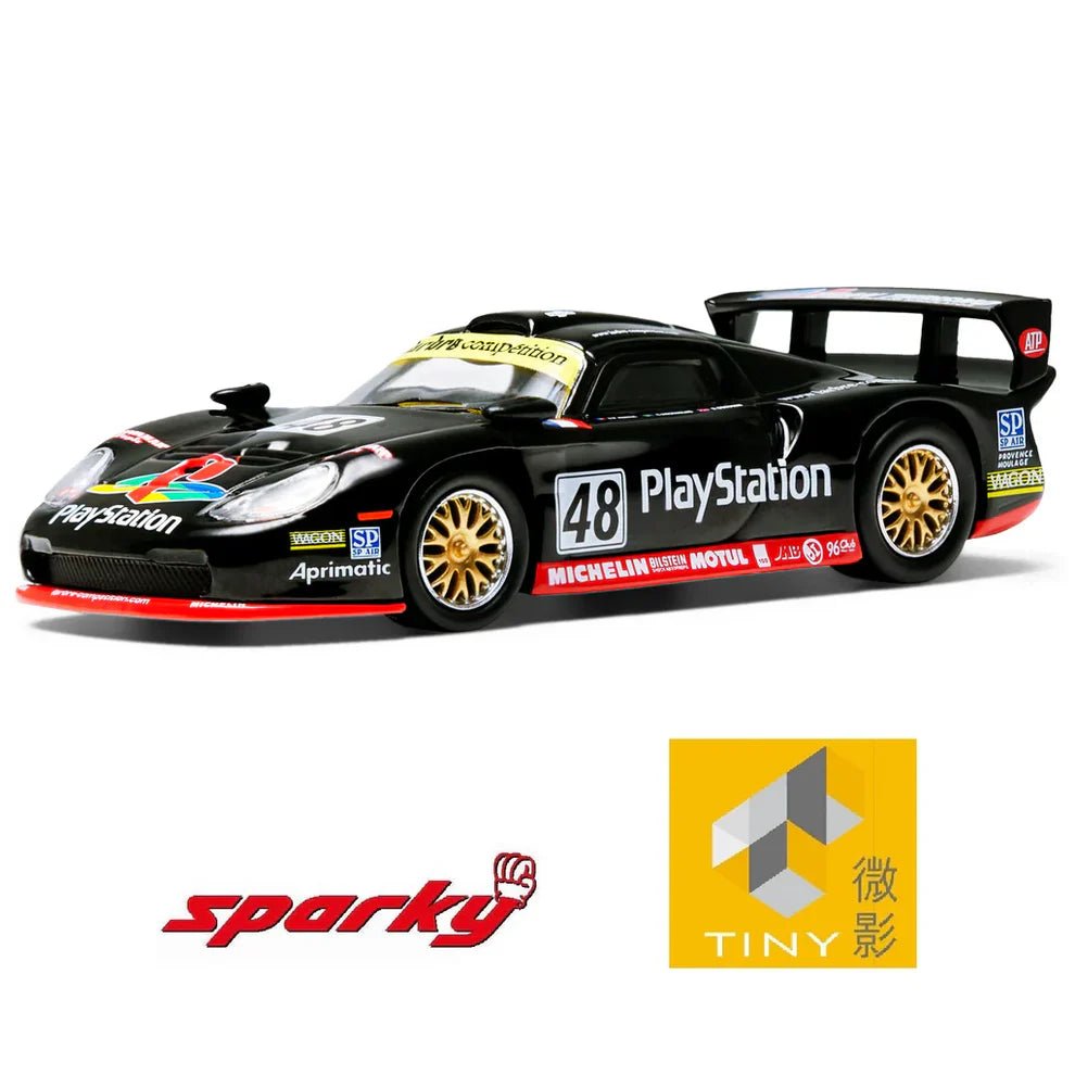 Sparky - 1/64 Porsche 911 GT1 EVO PlayStation(Tiny Exclusive) - MODEL CARS UKMODEL CAR#INNO64##TARMAC##diecast_model#