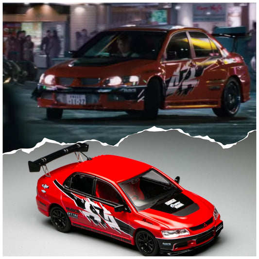 Speed GT 1/64 Lancer Evolution EVO IX Red Fast and Furious 3 Drift car diecast model. - MODEL CARS UKMODEL CAR#INNO64##TARMAC##diecast_model#