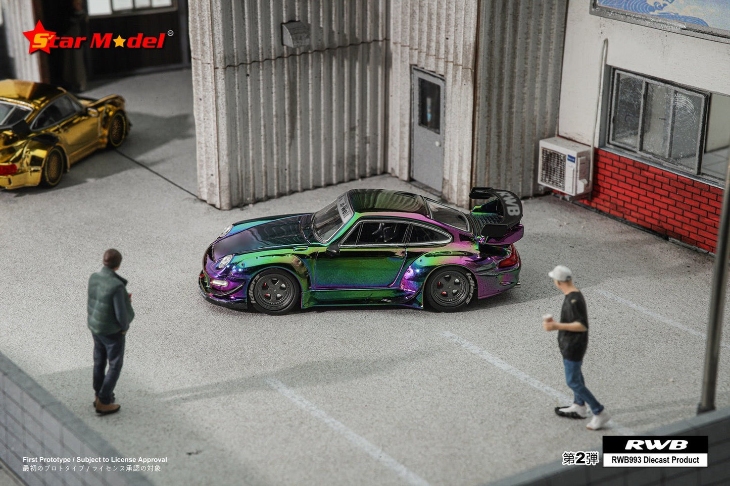 Star Model 1/64 - Rauh - Welt RWB 993 GT Wing - Green - Purple Magic ( - MODEL CARS UKMODEL CAR#INNO64##TARMAC##diecast_model#