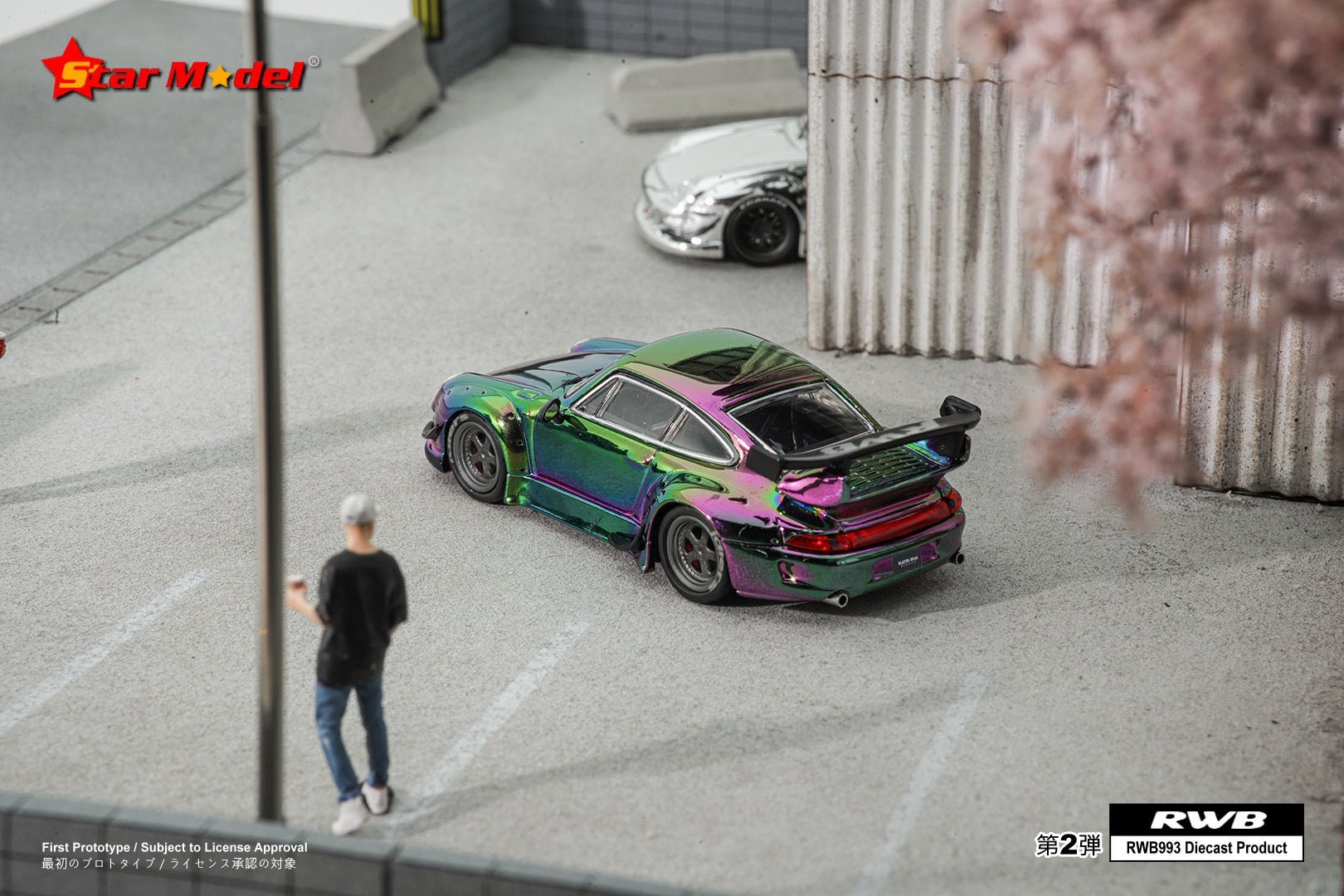 Star Model 1/64 - Rauh - Welt RWB 993 GT Wing - Green - Purple Magic ( - MODEL CARS UKMODEL CAR#INNO64##TARMAC##diecast_model#