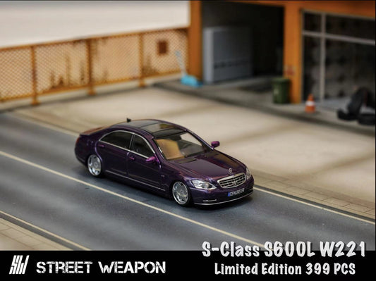 STREET WEAPON SW - 1/64 Mercedes - Benz S - Class S600L W221 diecast model - Purple ( - MODEL CARS UKMODEL CAR#INNO64##TARMAC##diecast_model#