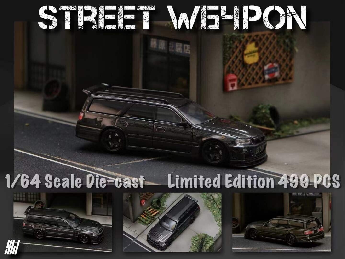 Street Weapon SW - 1/64 Nissan Stagea Skyline GT-R R34 WC34 260RS Wagon- Full Carbon - MODEL CAR UKMODEL CAR#INNO64##TARMAC##diecast_model#