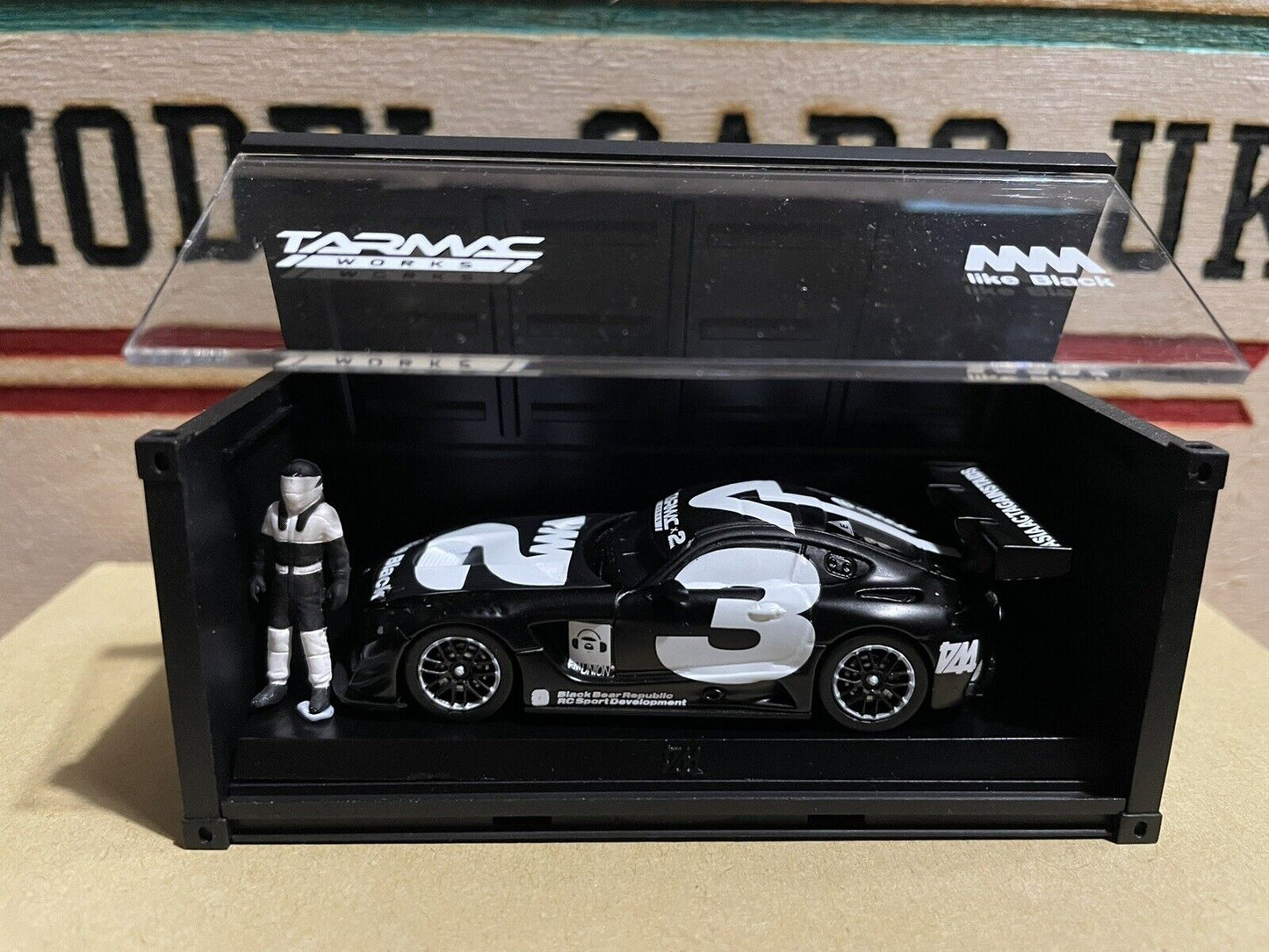 Tarmac Works 1/64 Mercedes-AMG GT3 4A Like Black No. 3 - WHITE - MODEL CAR UKMODEL CAR#INNO64##TARMAC##diecast_model#