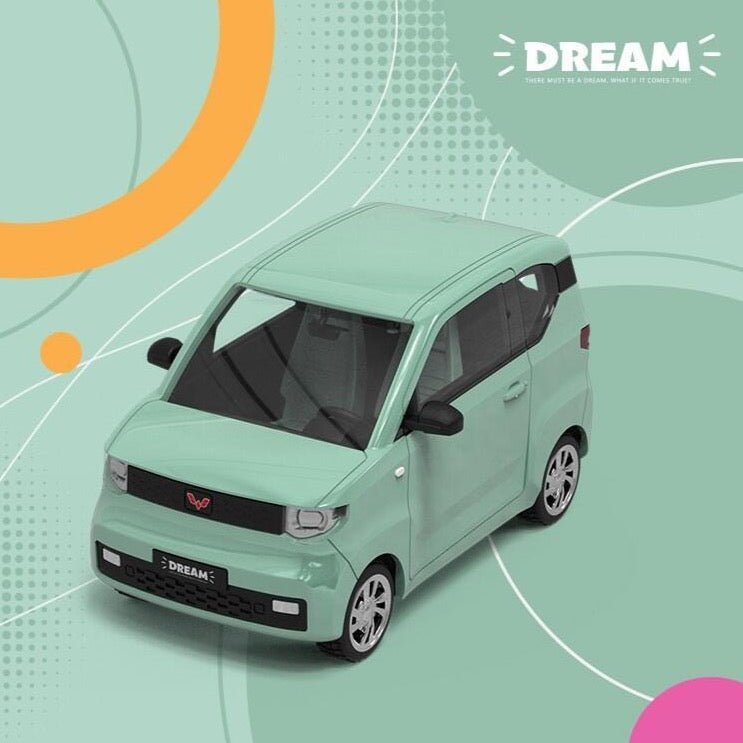 TimeMicro TM 1/64 - Dream Series WULING MINI EV ALLOY DIECAST MODEL CAR - GREEN - MODEL CARS UKMODEL CAR#INNO64##TARMAC##diecast_model#