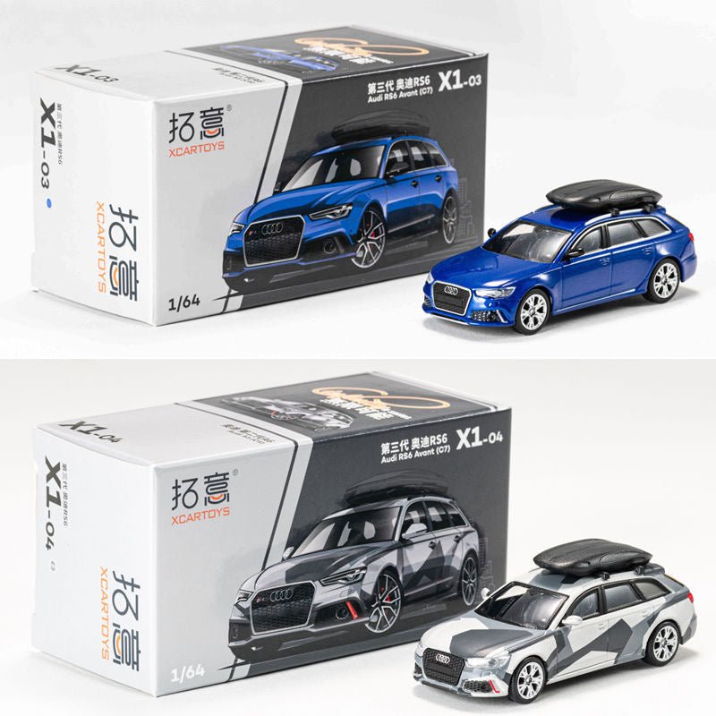 XCARTOYS - Pop Race - 1:64 Audi RS6 Avant C7 Diecast Car Model Toy Collection Toys - BLUE X1-03 - MODEL CARS UKMODEL CAR#INNO64##TARMAC##diecast_model#