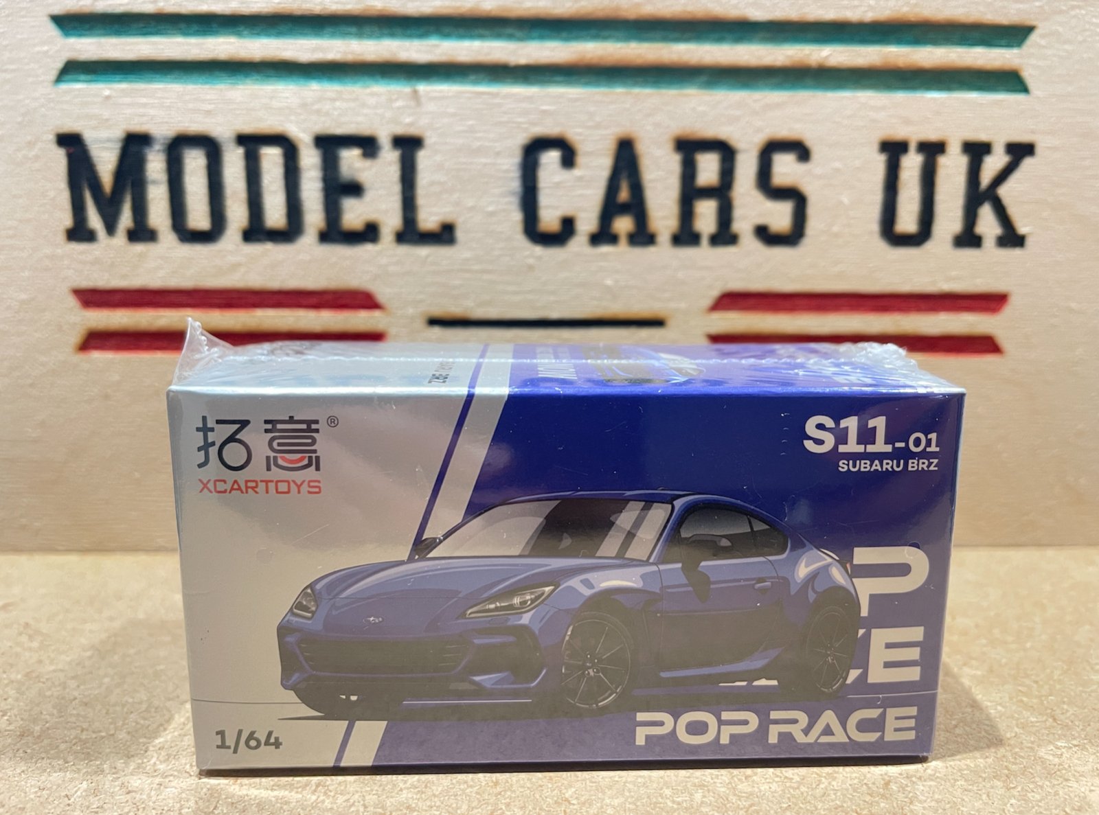 XCARTOYS - Pop Race - 1:64 SUBARU BRZ S11-01 BLUE - MODEL CAR UKMODEL CAR#INNO64##TARMAC##diecast_model#