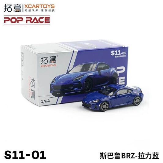 XCARTOYS - Pop Race - 1:64 SUBARU BRZ S11-01 BLUE - MODEL CAR UKMODEL CAR#INNO64##TARMAC##diecast_model#